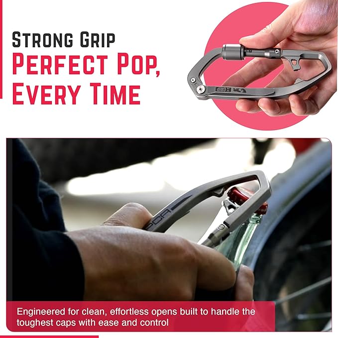 GPCA Carabiner Multitool - Carabiner Heavy Duty Key Clip for Keys Bottle Opener Screwdriver Box Cutter Ruler Keychain Clip Keychain Organizer EDC Gear for Camping &amp Hiking - Gifts for Men