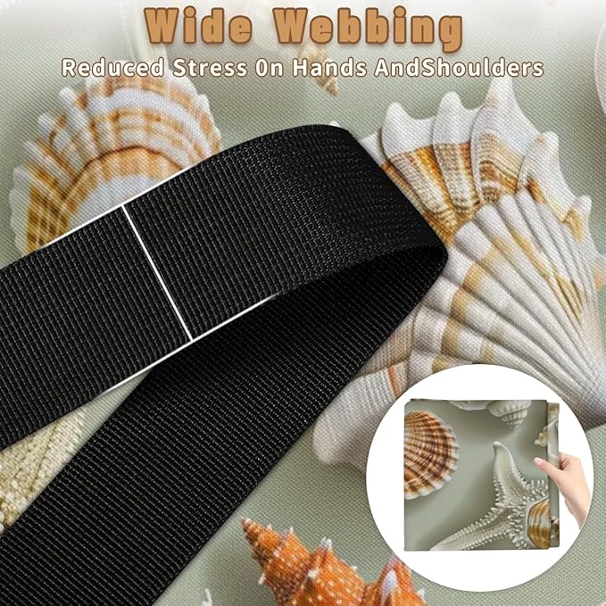 XL Large Clothes Storage with Lid Handle Starfish Large Thick Clothes Blanket Storage Containers for Organizing Bedroom Closet Comforter Tropical Seashells and Scallops