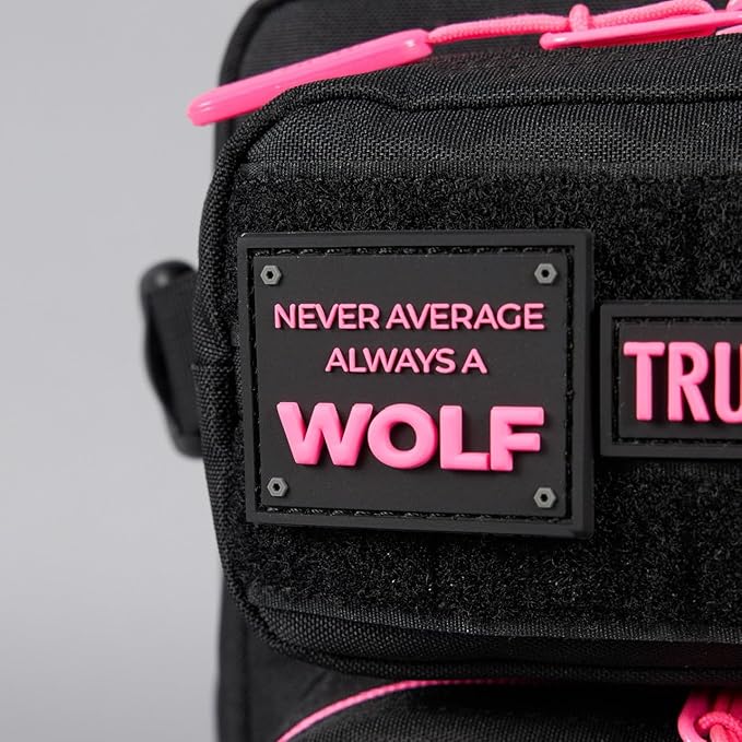 WOLFpak 9L Mini Meal Prep Management Backpack (Black Neon Pink) Lunch Box Cooler Travel Insulated Bag Daypack