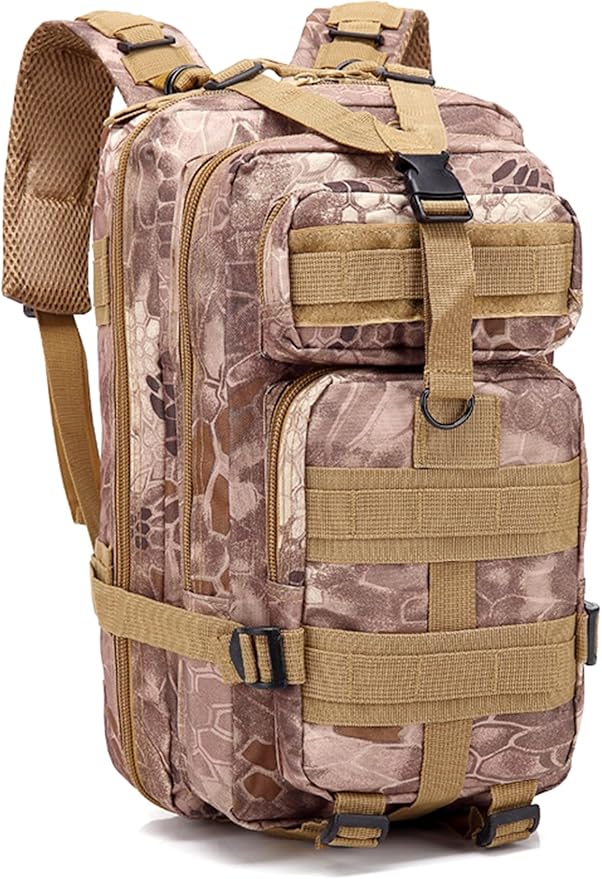 Men's 35L Hiking Backpack Oxford Cloth Outdoor Tactical Rucksack Large Capacity Camping Travel Daypack Duffel Bag (D/Multicolor)
