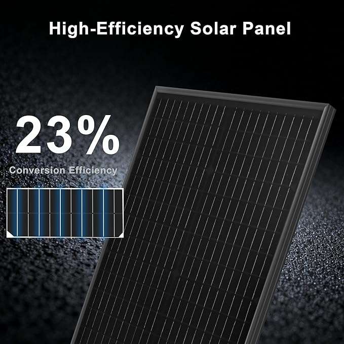 Solar Panel Kit 50W 12V Monocrystalline Module Charge Controller for RV Boats Trailer CamperOff-Grid System (50w Solar kit)
