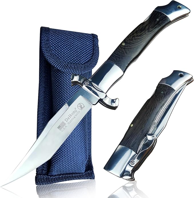 WPKOPYA （ DeHong hunting folding knife folding pocket knife wilderness camping survival and indoor EDC tool knives