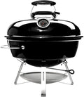 SnS Grills Slow ‘N Sear Travel Kettle 2-Zone Cook Charcoal Basket and Easy Spin 18” Grate - Portable Charcoal Grill for BBQ Cooking - Travel Kettle 18”