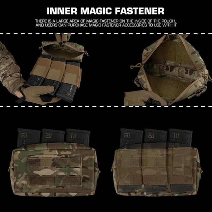 Tactical MOLLE GP Utility PouchMultifunctional Nylon Bag Multi-Color EDC Organizer Trauma Kit Bag for Duty Belt and Vest(9x2x5)