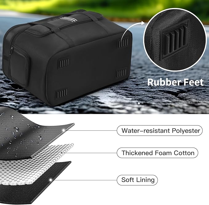 Soft Carrying Bag Compatible with DJI Power 1000 Portable Power Station Storage Case Cover for Outdoor Power Charging Cable and Accessories