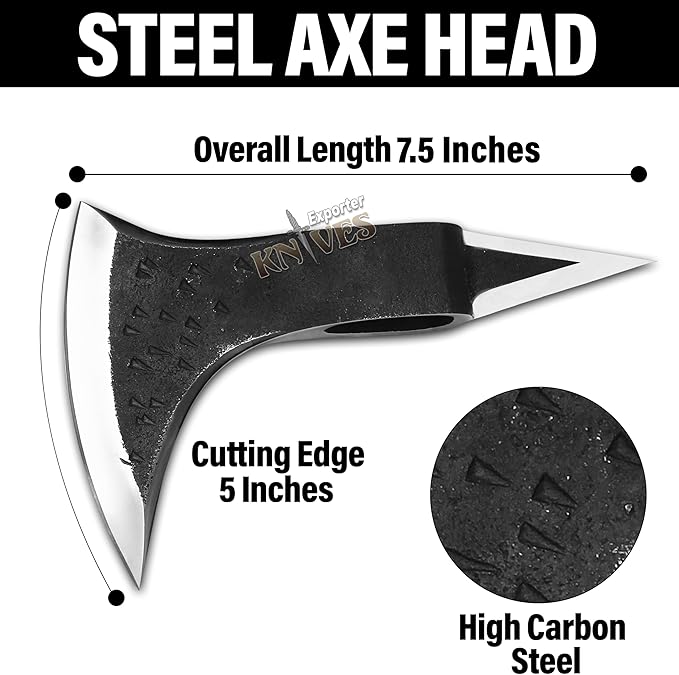 Carbon Steel Bearded Camping Viking Axe Head/Hatchet Head CSH-15 (CSH-16)