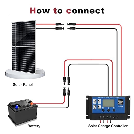 Solar Extension Cable 10AWG 6mm² 328FT PV Panels Wire 10Gauge Adaptor Cables with Female &amp Male Waterproof Connectors for Outdoors Marine Photovoltaic 328Ft (100m) Red