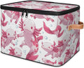 Ocean Storage Bins with Zipper Lids for Bedroom Kitchen Bathroom Storage Basket Foldable Toy Cube Storage Organizer for Kid Teen Women Men