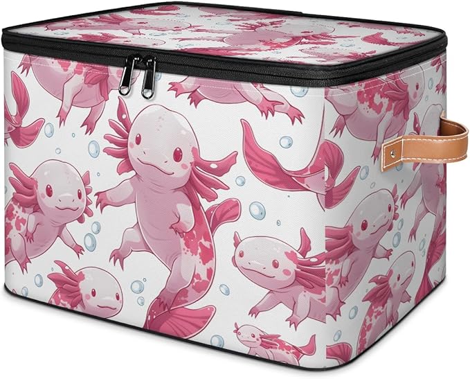 Ocean Storage Bins with Zipper Lids for Bedroom Kitchen Bathroom Storage Basket Foldable Toy Cube Storage Organizer for Kid Teen Women Men
