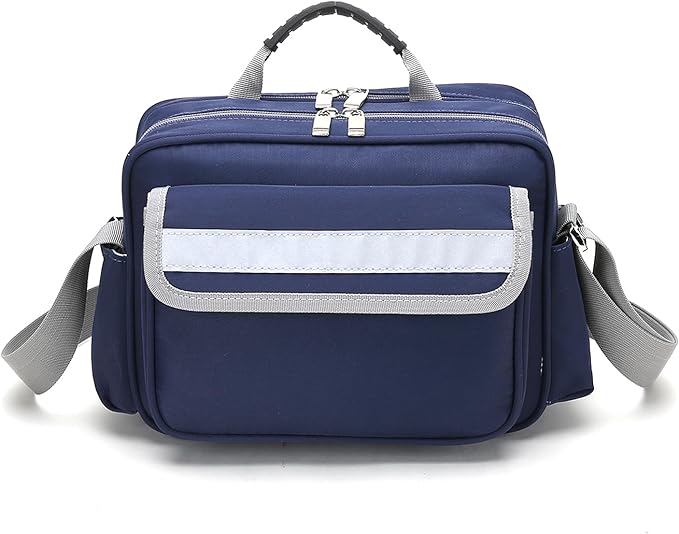 shoulder bagLabeled Compartments Emergency Survival Kits with Shoulder StrapEMT Trauma Trauma Medical Bag for Paramedics and Emergency Medical Supplies. (Blue)