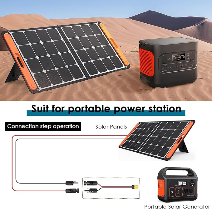 Solar to XT60 Charge Extension Cable 100FT 12AWG XT60 Solar Cable for Portable Power Station Battery Pack