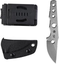 Petrified fish PFE13 Bison Fixed Blade Knife 2.4 14C28N Stonewashed Blade 2.52oz 14C28N Handle Fixed Blade Knife for Camping EDC Outdoor (White Stonewashed)