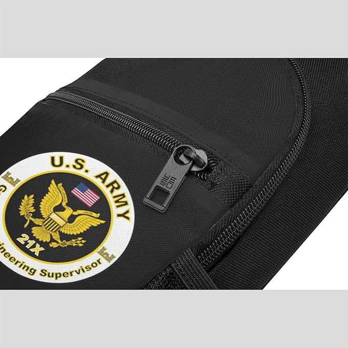 US Army MOS 21X General Engineering Supervisor Chest Pack Leisure Shoulder Crossbody Chest Bag