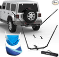 Hitch Mount Hammock &amp Chair Stand - Fits 2in Hitch Receiver - Includes Parachute Nylon Hammock Hammock Chair &amp Storage Bag - for Camping Outdoor Travel (350lbs Weight Capacity)