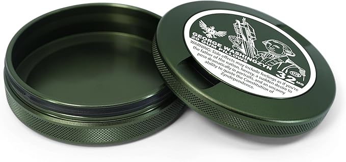 Metal Can | Metal Container for Pouches | Aluminum Used Pouch Storage Tin | Airtight O-Ring Moisture Odor Proof EDC Pocket Tin | The General Edition (Forest Green)