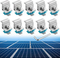 Anbte 10pcs Adjustable Solar Panel End Clamp for Unistrut 30-50mm Aluminum Solar Panel Mounting Brackets with Nuts Bolts and Wrench for Metal Roof Tin Roof Flat Roof Sheet Roof RV Silver