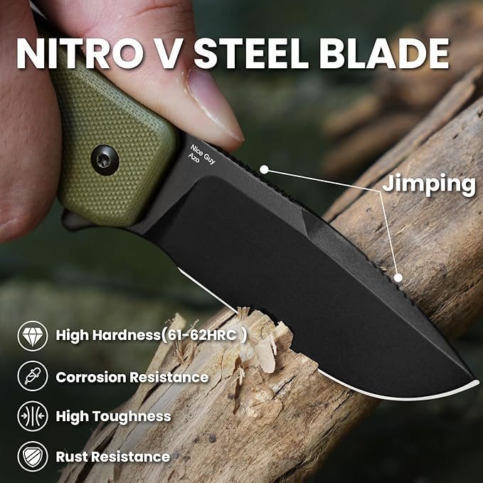 Kizer Nice Guy Folding Knife 2.84 Nitro V Blade Lightweight Camping and Hiking Knife G10 Handle Liner Lock Flipper V3011A1