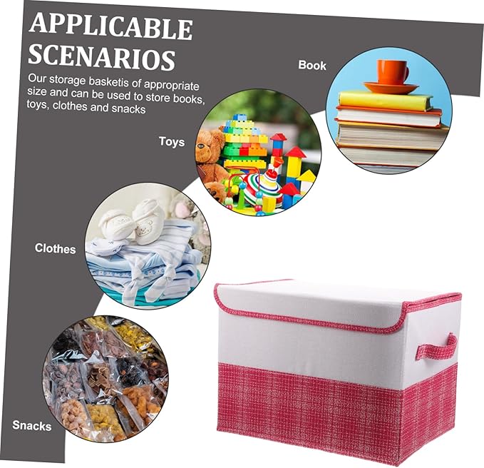 Luxshiny 1pc Clothes Storage Box Organizer for Home Toys Quilts Sundries Dual-lid Design Breathable Material Space-saving