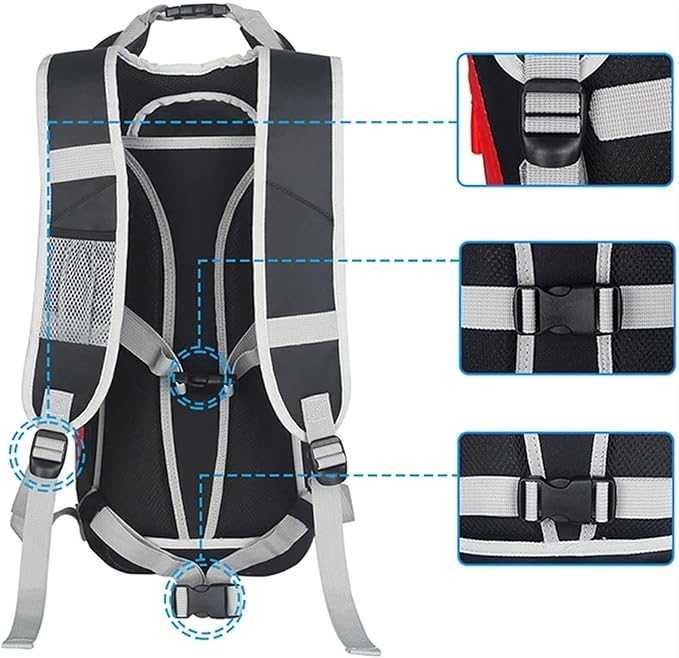 Waterproof Backpack 25L Heavy Duty Floating Waterproof Dry Bag Portable Seal Dry Bags with Zippered Pocket Lightweight Bags (Color : B)