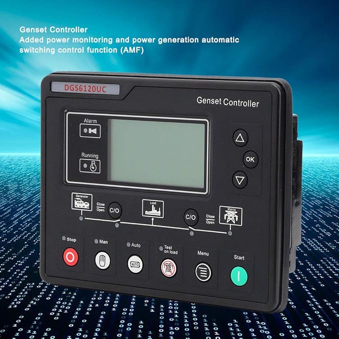 Tyenaza Generator Control Module DGS6120UC Genset Controller Module Generator Set Parameters Monitoring Replace High Resolution Intelligent Generator Set Controller for HGM6120UC