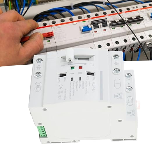 ATS Power Automatic Transfer Switch 32A Construction Easy Installation for Home and Office Applications (110VAC)