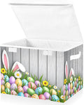 senya Easter Baskets Collapsible Bins with Lids Flowers Wood Boxes Clothes for Organizing