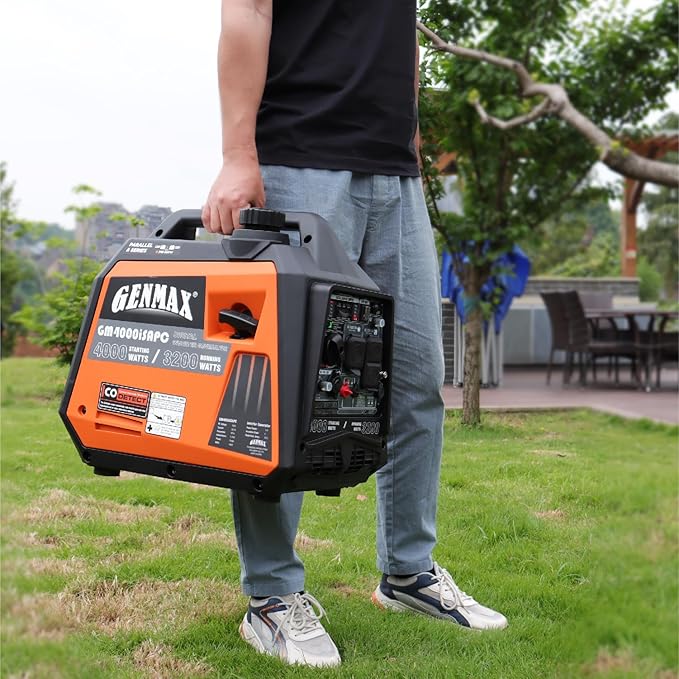 GENMAX GeneratorEPA Compliant Eco-Mode Feature Ultra Lightweight for Backup Home Use &amp Camping