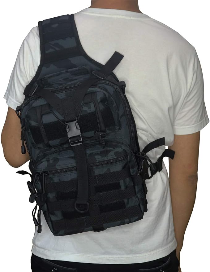 hopopower Tactical Sling Bag Sport Bag Military Rover Shoulder Backpack EDC Assault Range Bag Chest Pack Handbag Waterproof