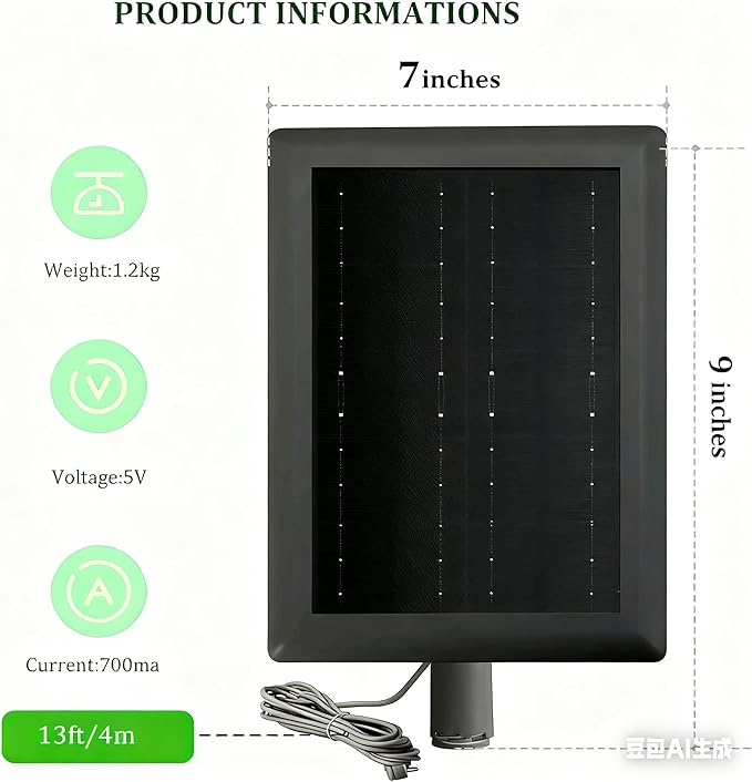 2 Pack Ring Solar Panel(2nd Generation) 5W Solar Panel Charger with Mount for Stick Up Camera &amp Pro Spotlight Plus &amp ProBlack12FT/4M Long Cable with USB-C to Ring Barrel Plug Adapter 。