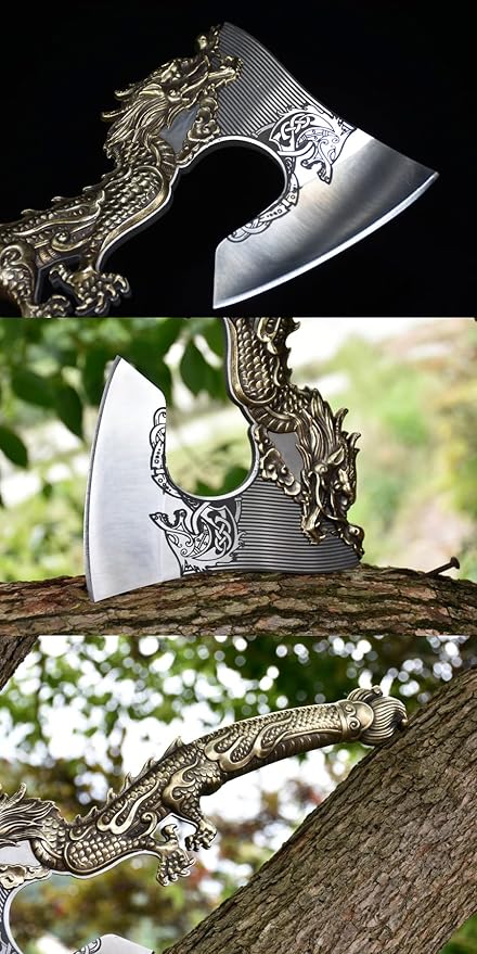 Tomahawk Throwing Axe for Outdoor Camping Sturdy and Practical with SheathSteel Axe