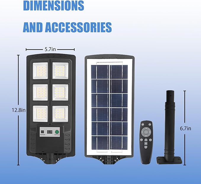 Solar Lights Outdoor Waterproof LED Solar Powered Security Flood LightMotion Sensor Solar Street Light with Remote Control for GarageYardParking Lot etc (4 Pack)