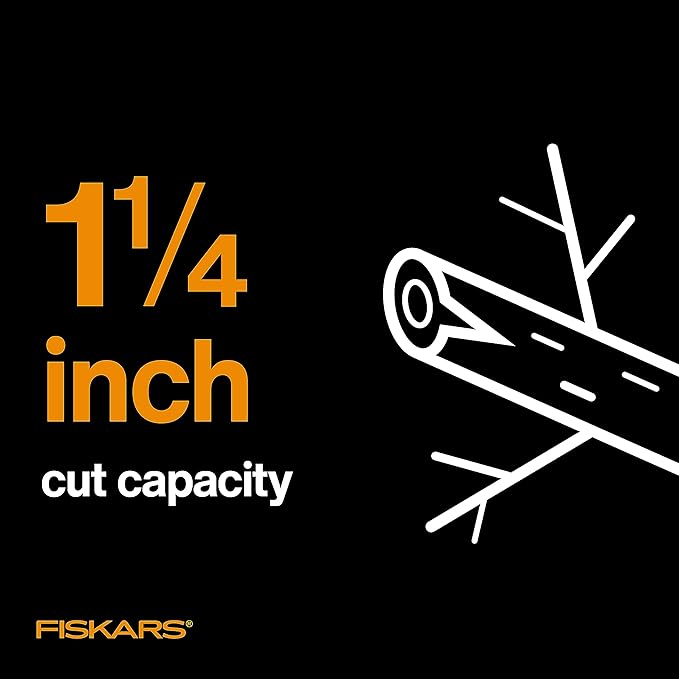 Fiskars 15-Inch PowerGear Loppers Sharp Steel Blade Bush and Tree Trimmer Cuts up to 1.25-Inch Diameter Branches Rust Resistant and Lightweight Pruner Yard Tools for Gardening