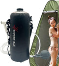 Camping Shower Bag – 12L PVC Black Foldable Water Container Showerhead Hose Assembly Solar Warm Supply | Perfect For Outdoor Adventure Washing Backpacking Hygiene Routine Road Trip Cleaning Setup