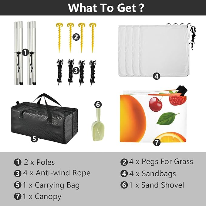 xigua Fruit Beach Tent Sun Shelter with Carrying Bag - Silver Coated Oxford Fabric Beach Canopy for Beach Camping Fishing - Includes Windproof Ropes Sandbags &amp Stakes
