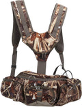 Pilipane Outdoor Hiking Backpack Waist Bag with Bottle Holder Camping Shoulder Bag Water Bottle Pack Ergonomic Lightweight Design for Sports Hiking Outdoor Activities Reed Flannel