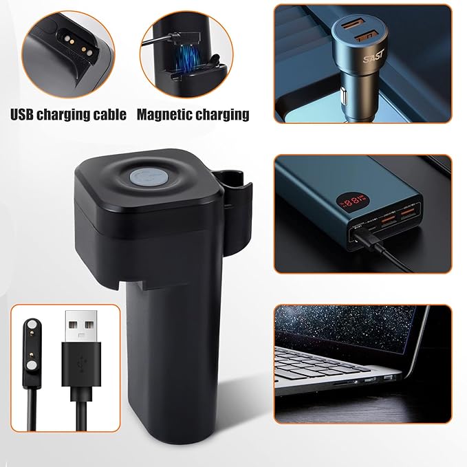 Spray gun headPortable electric outdoor shower two charging methods camping shower pump one-button switch control suitable for pet bathing and plant watering