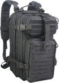 Lightning X TacMed First Responder Medic Backpack | Military Style MOLLE Day Pack + Dividers &amp Pockets for First Aid Supplies (Black)