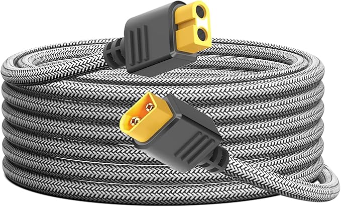 10FT/3M XT60 Extension Cable Adapter Female to Male Connector for Anker SOLIX C300 757 767 Ecoflow Delta River Solar Generator BLUETTI RC Battery RV Boats Drones 16AWG