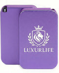 Premium Metal 8-compartment Dual-row Storage Box with Laser-Engraved Lion Crest Mirror Gift Set