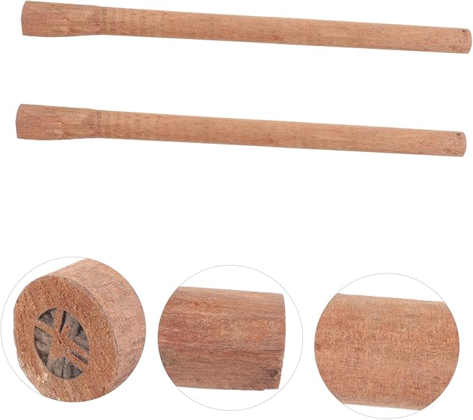 TEHAUX 2pcs Replacement Handle for Hatchet Comfortable Anti-Slip Grip Square Hardwood Camp Axe Handle Easy Installation for Outdoor Chopping and Gardening