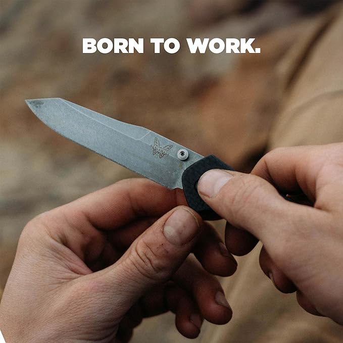 Benchmade - Osborne Every Day Outdoor Folding Knife Reverse Tanto Blade with Black Carbon Fiber Handle (940-1)
