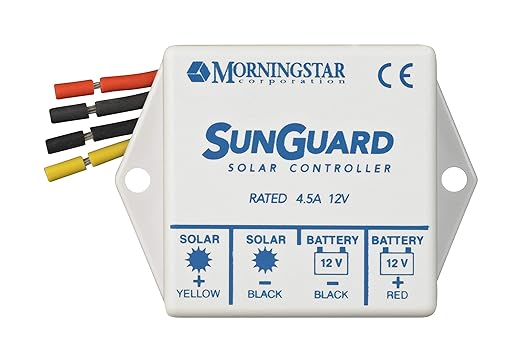 Morningstar Sunguard 4.5A PWM Solar Charge Controller (SG-4) - Intelligent Solar Panel Regulator. Supports 12V Batteries Outdoor Rated Highly Reliable and Easy to Install - Designed in the USA