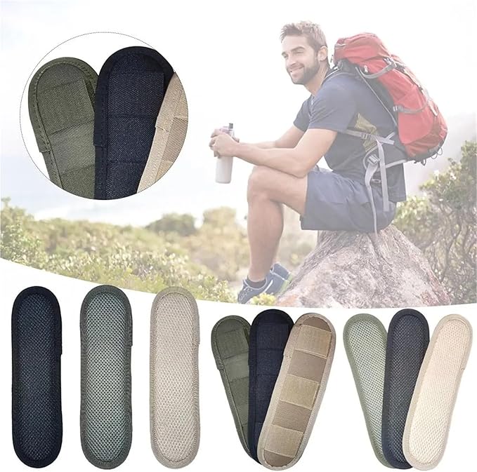 Backpack Strap Pads 6 Pcs 25x7cm Decompression Shoulder Pad Detachable for Backpack &amp Bag Strap