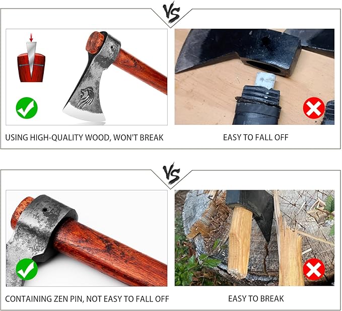 NedFoss 16 Champion Throwing Axe Set 2 Pack Throwing Axes and Tomahawks with 1065 High Carbon Steel &amp Wooden Handle Perfect for Axe Throwing Game Recreation Cabin Dector Gift for Men