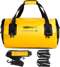 40L Waterproof Motorcycle Duffel Bag - Motorcycle Luggage Tail Bag with Straps for Back Seat - Roll Top Dry Bag for Kayaking Rafting Boating Camping Travel Beach (Yellow)