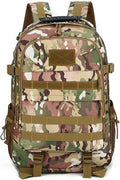 35L Army 3 Days Assault Pack Molle Bag with USB Charging Port Military Tactical Hiking Camping Backpack fit 15.6 Laptop for Men and Women CP digital color