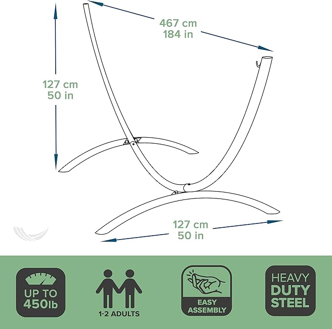 Vivere Steel Arc 15' Hammock Stand