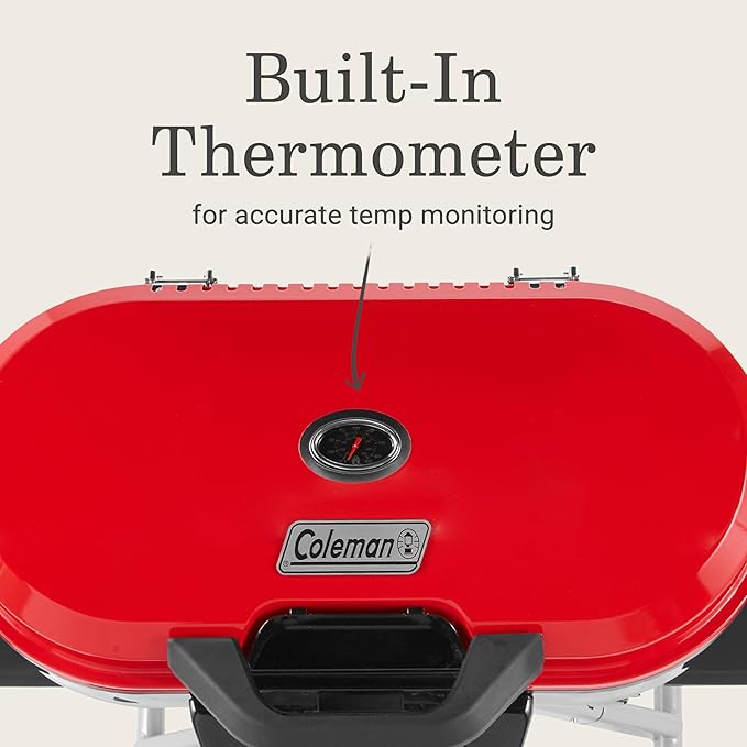 Coleman RoadTrip 285 Portable Stand-Up Propane Grill with 3 Adjustable Burners &amp Instastart Ignition 20000 BTUs of Power for Outdoor Cooking Camping Tailgating Grilling BBQs &amp More