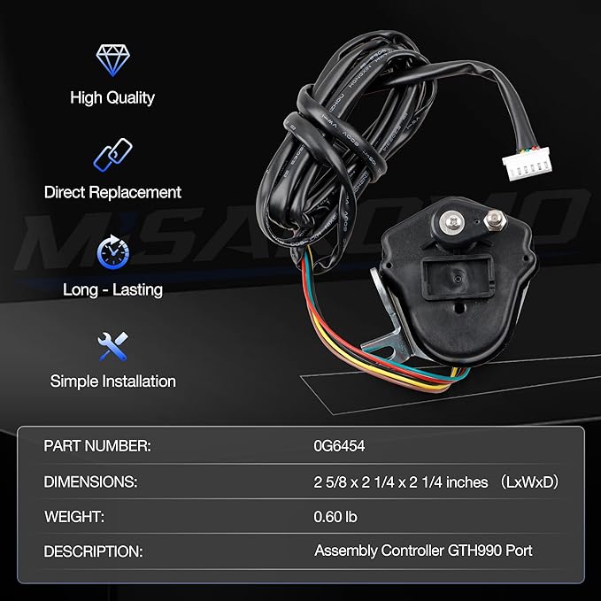 0G6454 Stepper Motor Assembly Compatible with GENERAC GTH990 Port High-Performance Durable Stepper Motor Replacement