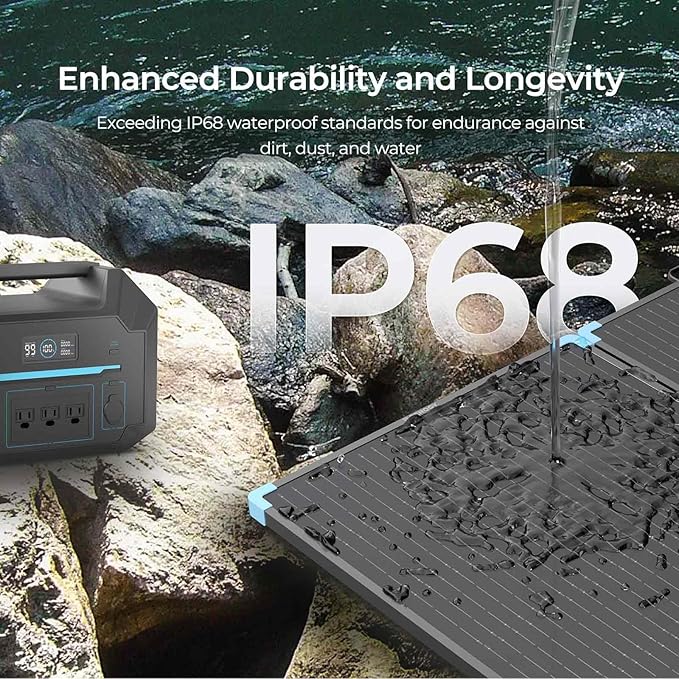 Renogy 220W Portable Solar Panel Suitcase 23% High Efficiency Foldable Solar Charger for Power Station Durable for Decades with Sturdy Kickstands IP67 Waterproof for RV Camping Off-Grid Blackouts